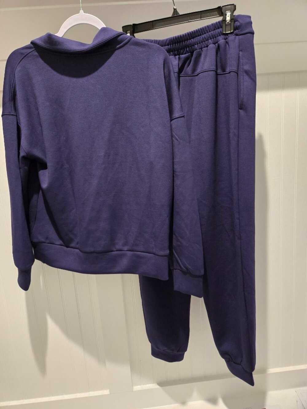 Como Vintage Peacoat Scuba Quarter Zip Jogger Lounge Set S/M - Picture 8 of 9